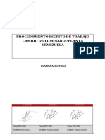 Procedimiento de Trabajo Cambio de Luminaria