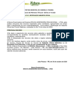 Edital Nº 27 Retificação Gabarito Oficial 15 03 2020