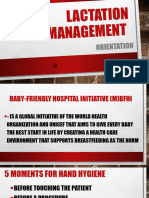 Lactation Management Powerpoint - Orientation Tom