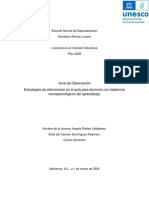 Guía de Observación Trastornos Neuropsicológicos