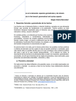 Los Hechos en La Demanda Aspectos Gramaticales y de Sintaxis