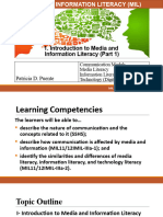 Introduction To MIL (Part 1) - Communication, Media, Information, and Technology Literacy