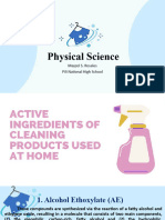 Ingredients in Cleaning Materials