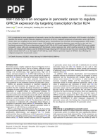 Mir-135B-5P Is An Oncogene in Pancreatic Cancer To Regulate Gprc5A Expression by Targeting Transcription Factor Klf4