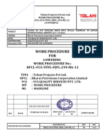 Ml-11 Work Procedure For Lowering