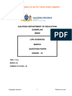 GR 10 Life Science (English) March 2023 Quetion Paper