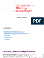 CHM111 - Chemical Equilibrium Note