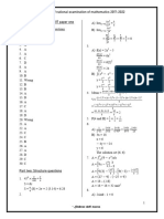 Answers Mathematics 2017 - 2022 Mathematics