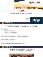 Criminal Law Upsa Lecture 1