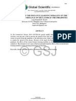 The Effects of The Distance Learning Modality On The Teaching Performance of Educators in The Philippines