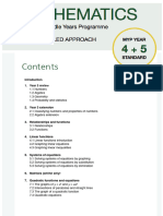 Pearson MYP Maths Years4&5 Standard TableofContents