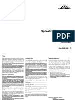 Operating Instructions: Linde Fork Lift Truck E 10 - 02