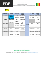 Emploi Du Temps Officiel