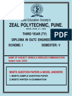 Zeal Polytechnic, Pune.: Third Year (Ty) Diploma in E&Tc Engineering Scheme: I Semester: V