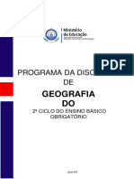 Programa de Geografia 7º Ano