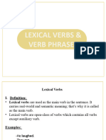 6&7. Lexical Verbs and Verb Phrase