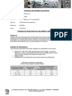 J2R Pruebas de Aialamiento Tranformador 400kva Huarmey