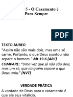 Lição 5 - O Casamento É para Sempre