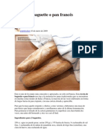 Receta de Baguette o Pan Francés