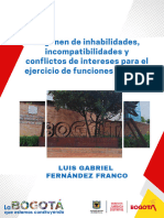 2023 Régimen de Inhabilidades, Incompatibililidades y Conflictos de Intereses para El Ejercicion de Funciones Públicas