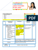 2° Sesión Día 4 Cyt Organizamos Nuestro Rincón de Aseo