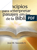 Principios para Interpretar Pasajes Difíciles de La Biblia José