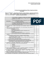 Annex 2B Child Protection Policy Implementation Checklist