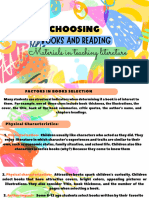 Choosing Books and Reading Material in Teaching Literature