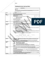 Pharmaceutical Calculations