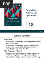 MGT201 - CH18 - Controlling Activities & Operations