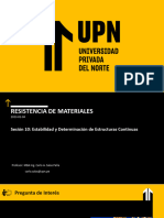Sesión de Aprendizaje - Sesion 10 - Estabilidad y Determinacion de Estructuras Continuas - Teoria