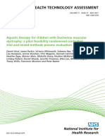 Aquatic Therapy For Children With Duchenne Muscular Dystrophy - A Pilot Feasibility Randomised Controlled Trial and Mixed-Methods Process Evaluation