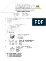 Soal STS 2 Bahasa Inggris Kelas 1