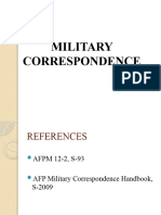 Military Correspondence