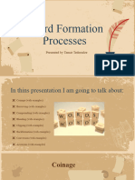 Word Formation Processes