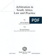 Butler D and Finsen E Arbitration in South Africa Law and Practice (Juta Co LTD, 1993)