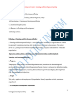 Learning Outcome 4 T and D Policy