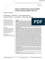 2019 Zhang - A Study On The Prevalence of Dental Anxiety Pain Perception and Their