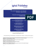 Los Estados Financieros y Las Tomas de Decisiones Empresariales Financial Statements and Business Decision-Making