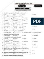 8th 100 Marks Mcqs Test The Hope