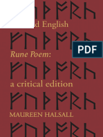 The Old English Rune Poem - A Critical Edition - Maureen Halsall - 1981 - University of Toronto Press - 9781487592646 - Anna's Archive