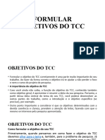 Formular Objetivos Do TCC