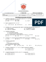 1º Teste - 11 Ciências Letras e Ciencias 201