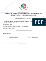 Shreeyash College of Engineering and Technology (Polytechnic), Chh. Sambhajinagar Micro-Project Report