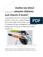 What Do Studies Say About The Link Between Diabetes and Vitamin D Levels?