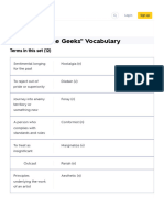 Revenge of The Geeks Vocabulary Flashcards Quizlet