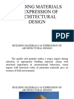 Building Materials As Expression of Architectural Design