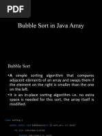 Bubble Sort in Java Array