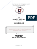 Expose de Dhi: Master 1 Economie