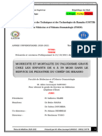 Morbidite Et Mortalite Du Paludisme Grave Chez Les Enfants de 6 À 59 Mois Dans Le Service de Pediatrie Du Csréf de Sikasso